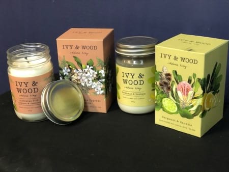 Ivy and Wood Candles